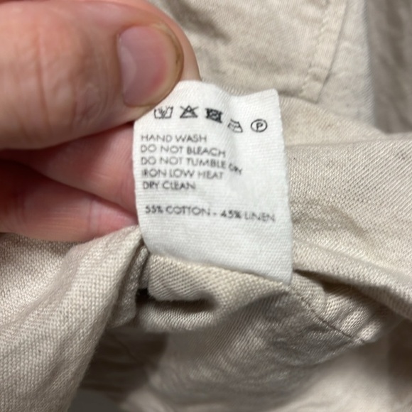 Jacquemus Mejean Cropped Linen Cotton Shirt White Oversized Button Down 34 XS - Picture 12 of 13